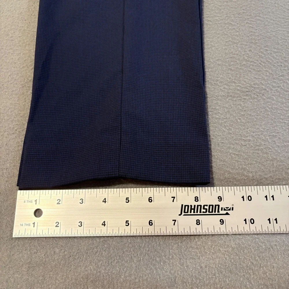 Banana Republic Dress Pants Mens Fits 38x34 Navy Slim Fit Micro Check Trousers